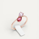 Elegant Gold Ring with Red Crystal