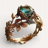 Natural Green Crystal Ring