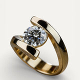 Vintage Spiral Ring with Cubic Zirconia