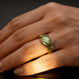 Natural Green Opal Ring