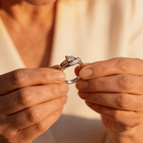 Vintage Irregular Gold and Silver Ring with Cubic Zirconia Stone