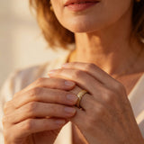 Vintage Gold Ring with Floral Pattern