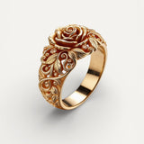 Gold Ring with Flower