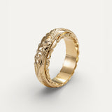 Vintage Gold Ring with Floral Pattern