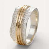 Vintage Delicate Spinning Gold and Silver Ring