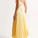 Rhiannon - High Waist V-Neck Long Maxi Dress