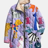 Rynora | Casual Quilted Jacket with Dog Print