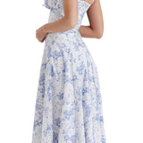 Oakley - Elegant French Style Belted Strap Dress