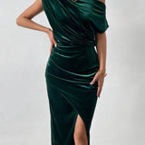 Marilyn - Timeless Velvet Relaxed Midi Dress