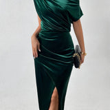 Marilyn - Timeless Velvet Relaxed Midi Dress