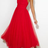 Pearlina - Sleek Mesh High Neck Dress