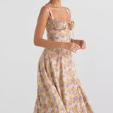 Oakley - Elegant French Style Belted Strap Dress