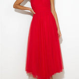 Pearlina - Sleek Mesh High Neck Dress