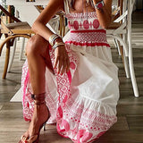 Addison - Lace-Up Square Collar Sling Dress