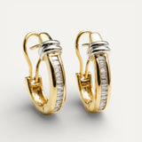 Vintage Gold Earrings with Diamond