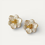 Elegant Gold Earrings with Petals