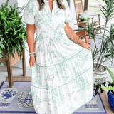 Solene - Boho Chic V-Neck Floral Maxi Dress