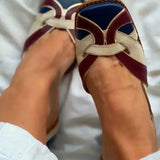 Amara | Tri-Color Slip-On Flats