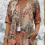 Danielle - Women's Vibrant Midi Dress With Pockets