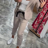Oriane | Chic Two-Piece Blazer & Jogger Set