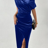Marilyn - Timeless Velvet Relaxed Midi Dress