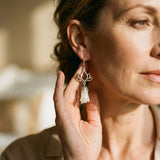 Vintage White Opal Earrings