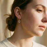 Vintage Gold and Silver Cubic Zirconia Earrings