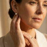 Gold Earrings with Pearls