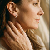 Elegant Gold Earrings with Cross
