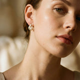 Sparkling Pearl Cubic Zirconia Earrings