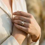 Vintage Gold Ring Set with Opal