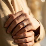 Platinum Ring with Heart-Shaped Opal and Diamond
