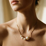 Gold Freshwater Pearl Necklace