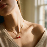Gold Cherry Necklace