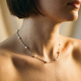 Elegant Sparkling Pearl Necklace