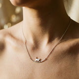 Climbing Cat Silver Necklace