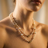 Elegant Gold Pearl Necklace