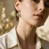 Vintage Mandala Earrings with Crystals