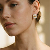 Elegant Gold Earrings with Petals