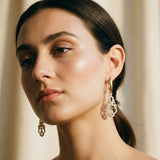 Elegant Gold Earrings with Cubic Zirconia