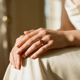 Elegant Ring with Red Crystal