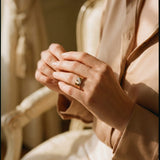 Elegant Thick Gold Ring with Cubic Zirconia