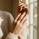 Sparkling Wide Gold Ring