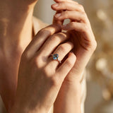 Vintage Rose Gold Ring with Sapphire