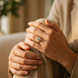 Vintage Ring with Sky Blue Pearl