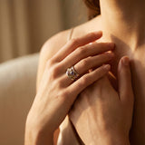 Vintage Gold and Silver Ring with Colourful Cubic Zirconia