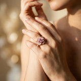 Sparkling Layered Exotic Flower Ring