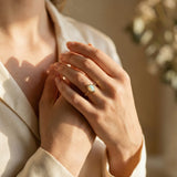 Handmade Gold Ring with Opal Stone