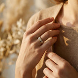 Vintage Gold Ring with Cubic Zirconia Stone