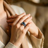 Vintage Gold Ocean Wave Ring
